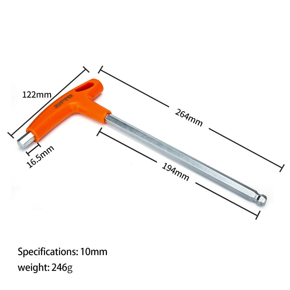 ZTTO Road Bike MTB Allen Wrench Steel Hex Tool 10MM for Bicycle Maintenance ZTTO Road Bike MTB Allen Wrench Steel Hex Tool 10MM for Bicycle Maintenance